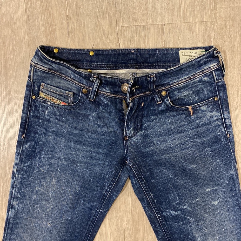 LOWKY Diesel denim pants, washed patterns & cuts, waist size 27 and length 32